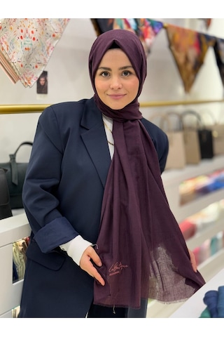 La Boutique Be Happy Şal Mürdüm Çok Renkli