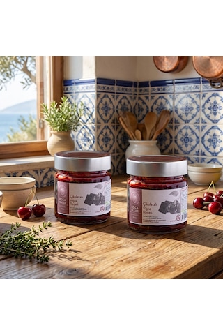 Çikolatalı Vişne Reçeli 2li Set