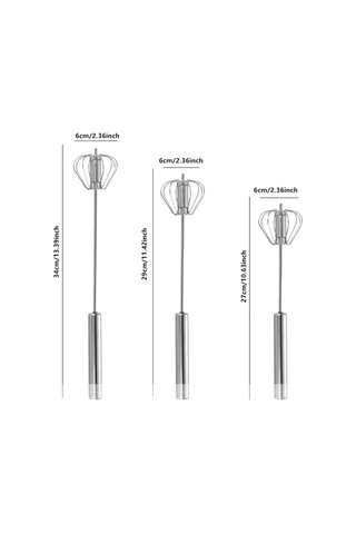 Jialan Yarı Otomatik Yumurta Çırpıcı 304 Paslanmaz Çelik Yumurta Gümüş