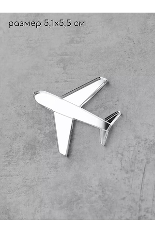 Wood Accessories Uçak Rozeti 164599610 Gri