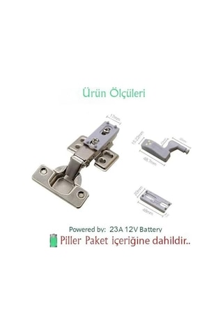 Dolap İçi Aydınlatma Menteşe Led, Piller Dahildir, Işık, Dolap Ev Mutfak Oturma Odası İçin Dolap Işığı, Menteşeye Takılan 6 Adet Açık Lacivert