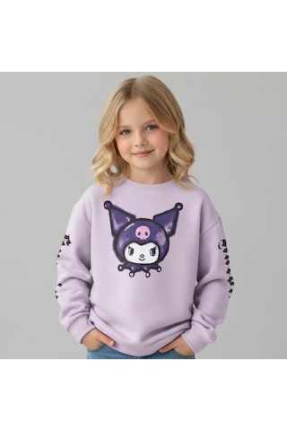 Kuromi Kız Çocuk Sweatshirt St09531 LİLA