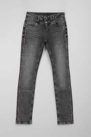 Bluew White Kadın Likralı Slim Fit Gri Jean Pantolon