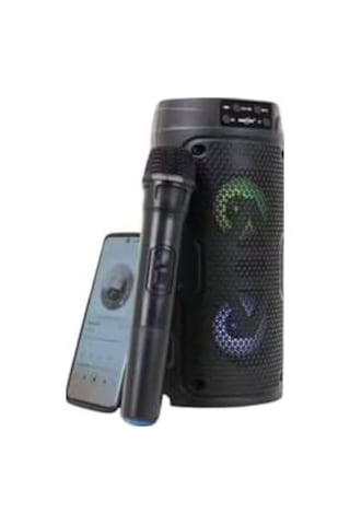 Bluetooth Karaoke Hoparlör, Rgb Işıklı, 29 Cm, Kablosuz Mikrofonlu, Fm Radyo, Usb/sd Kart/aux