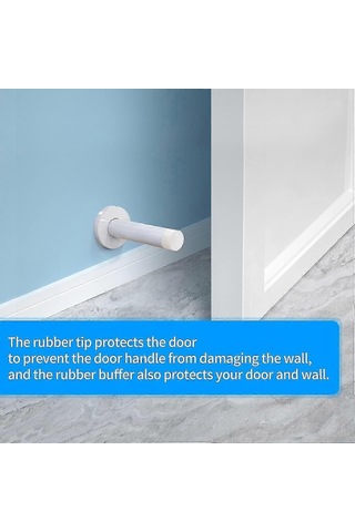 Zemin Koruması İçin Ağır Hizmet Tipi Kapı Stoperi 3'lü Paket Beyaz