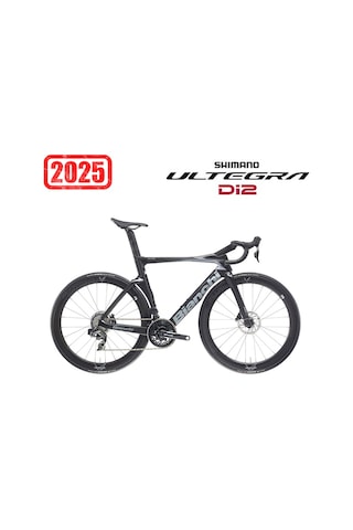 Bianchi Oltre Pro - Shimano Ultegra Dı2 12v - Ultegra C60 53cm + Parlak Siyah Celeste - Siyah