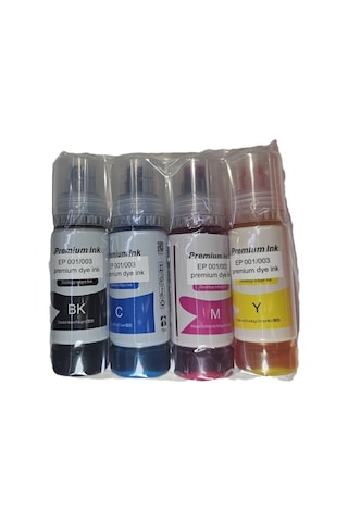Epson Ecotank L3252 101 103 Uyumlu Mürekkep Seti 5x70ml + Extra Siyah