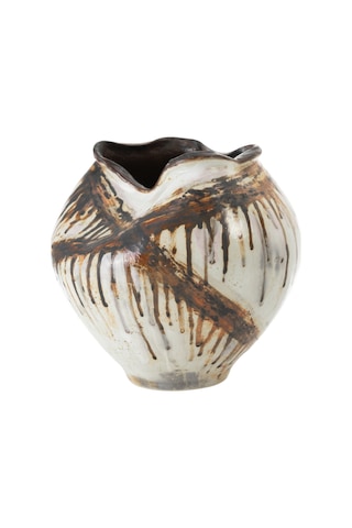 Mudo Home Themıs Vazo 27x25cm Kahverengi