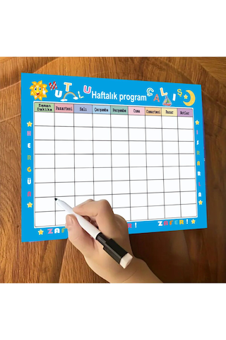 Pvs Sticker Haftalık, Aylık Program, Çalışma Planlayıcısı & Okul Ders Planı Takvimi,kalem Hediyeli Çok Renkli