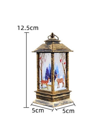 Konesam Küçük Karbon Adlı Noel Feneri - Pvc Materyal, Isınak Işık, Masaüstü/asma Dekorasyon, Paketli Yeni Model