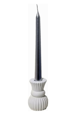 El Yapımı Boğumlu Alçı Şamdan Mumluk Ham, Boyasız