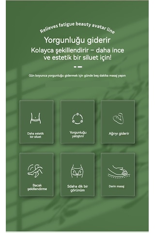 Novahub Roller Masaj Aleti - Bacak Ve Baldır Kası Egzersiz Çarkı Yeşil, Güçlendirici Model Yeşil