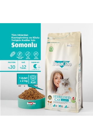 Bonacibo Adult Cat Sterilised Somonlu 2 KG