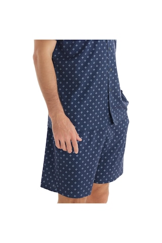 Blackspade Erkek Premium Önden Düğmeli Kısa Kol Şortlu Lacivert Pijama Takım C1t1n7o04 Lacıvert