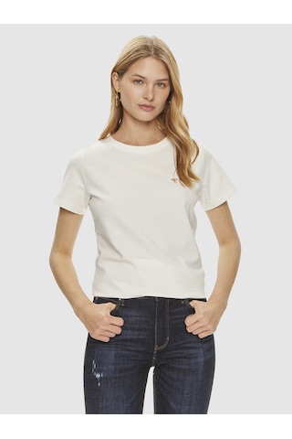 Guess Colette Aktif Oversize Fit Kadın T-shirt V4yı09j1314 Ekru