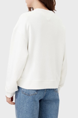 Tommy Jeans Bayan Sweat Dw0dw19408 Ybl Beyaz Beyaz