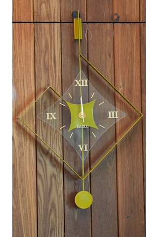 Eksen Gold Klasik Bablo Premium Duvar Saatleri Gold