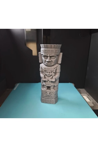Aztek Totem Heykeli Dekoratif Biblo Mitolojik Figür Masaüs...