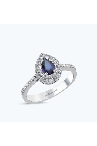 Altınbaş Pırlanta Safir Damla Yüzük Erm1052s-14k