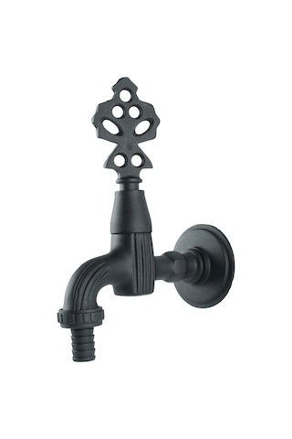 Lpd Osmanlı Rakorlu Bahçe Musluğu Siyah 1/2 Siyah