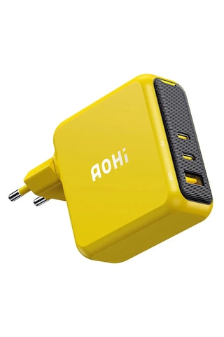 Aohi Magcube 3 Portlu Şarj Adaptörü, 140w Şarj Cihazı, Gan+ 100w