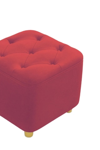 Most Ekol Lüks Puf 14 Bordo Kadife Kumaş Evinize Teslim