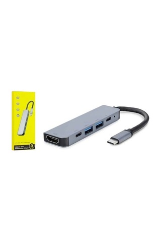 Zenvia Macbook Pro/air Uyumlu Usb Type-c 8 In 1 Hub Dönüştürücü Çevirici Çoklayıcı Usb Hdmı Micro Sd 8 Giriş