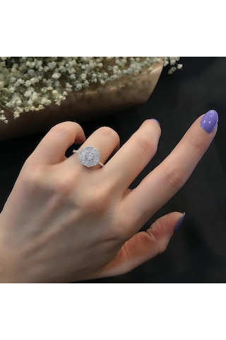 Stela Çiçek Baget Gümüş Yüzük