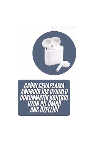 2025 Model Çağrı Cevaplayabilen Bluetooth Kulaklık Beyaz Dokunmatik Kontrol