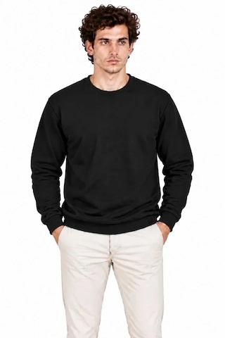 Suma Erkek 3lü Bisiklet Yaka İçi Şardonlu 2 İplik Düz Uzun Kollu Regular Fit Sweatshirt - Siyah - Bordo - Gri Çok Renkli