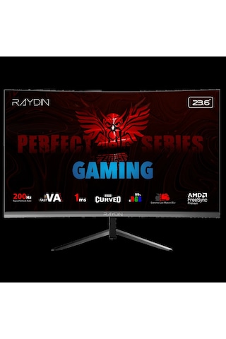 Raydın Mm24rfa-200hz, 23.6", 1ms, 200hz, Full Hd, Hdmı, Dp, Hoparlör, Va Led, R1650 Curved, Frameles