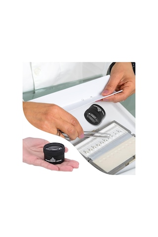 30x Madeni Para Büyüteç, Profesyonel Mücevher Lens Cebi Okuma Büyüteç