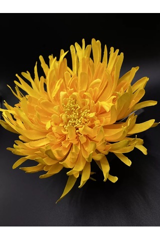 Amely Rid Kumaş Büyük Broş Toka "kore Pembesi Çiçeği" 196452194 Gri