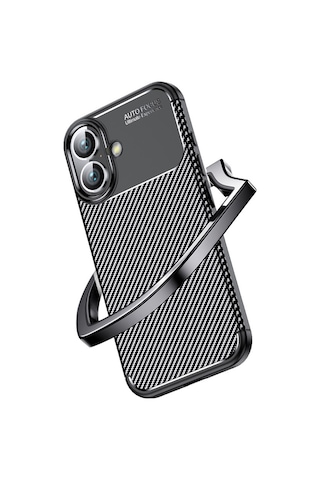 Apple iPhone 16 Plus Uyumlu Zore Negro Silikon Kapak-siyah