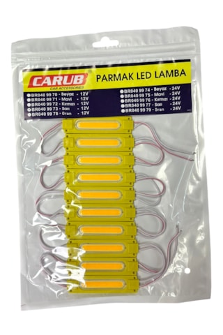Parmak Lamba Cob Led Sarı Gün Işığı 12v 10'lu Br 040 99 78