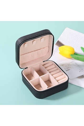 Chavin Siyah Deri Seyahat Takı Kutusu St1-64sy