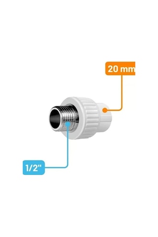 Genel 20x1/2 Pprc Dış Dişli Nipel