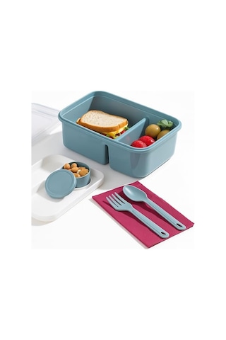 Hobby Life Lunch To Go 3 Bölmeli Beslenme Kabı Sosluklu, Sızdırmaz Kapak, Bpa İçermez, 920 Ml + 40 Ml Yeşil