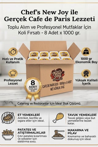 Cafe De Paris Sos 1000 G X 8 Adet - 1 Koli Koli Bazlı Avantaj Paketi