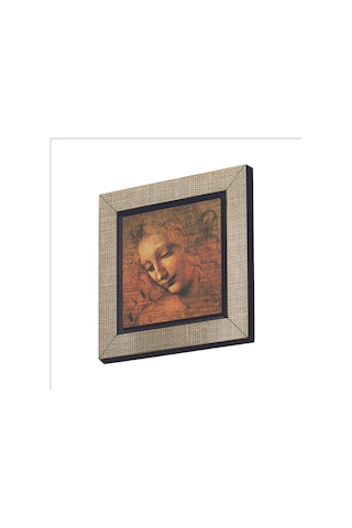 Kadın Başı Eskizi Leonardo Da Vinci, 1508 Baskılı Mdf Magnet 7x7 303