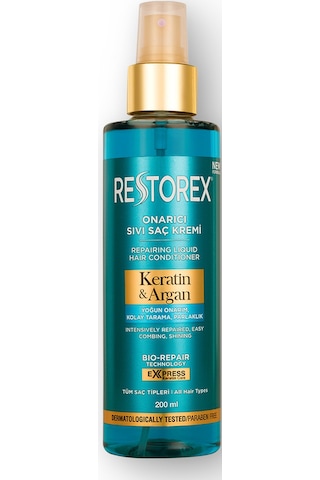 Restorex Keratin & Argan Onarıcı Sıvı Saç Bakım Kremi 200 Ml - Yıpranmış Ve Hasar Görmüş Saçlar