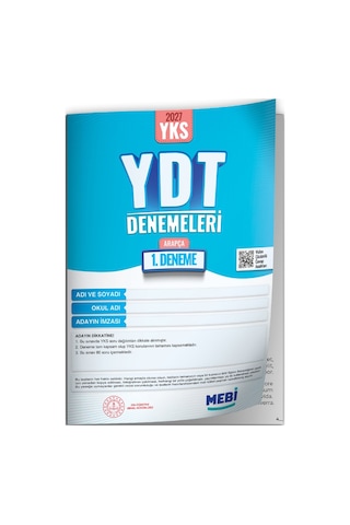 2027 Ydt Arapça Mebi-ogm Online Türkiye Geneli 1. Deneme Büyük Boy Renkli Baskı Ücreti