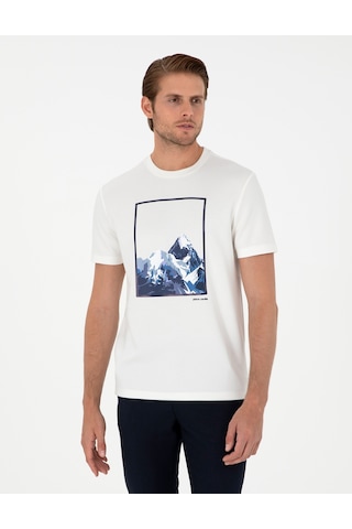 Pierre Cardin Erkek Ekru Tişört 50290614-vr019 Ekru