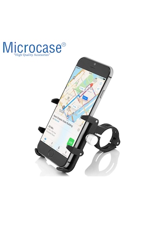 Microcase Pro 3 Alüminyum Ayarlanabilir Motosiklet Bisiklet Scooter Telefon Tutucu - Al5093 Siyah