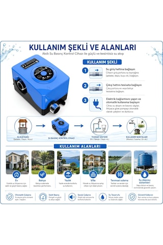 Sincontrol Sn-15ycqwb-15m 15 Metre Yeni Nesil Su Pompası Hidromatlı Basınç Pompası