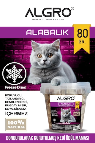 Freeze Dried Kedi Ödül Maması - Alabalık Kova Ambalaj 80 Gr.