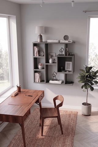 Reyo Enda Home Yegane Duvar Rafı, Duvar Kitaplığı, Dekoratif Kitaplık, Zeminde veya Duvarda Kullanıma Uygun Antrasit