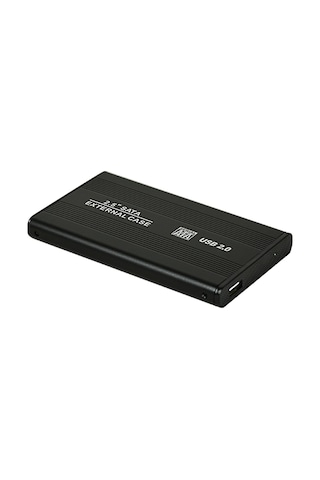 Mufunye 2.5 İnç Sata Usb 2.0 Dış Hard Disk Kutusu, Alüminyum Kasa, 480mbps, Windows/mac Uyumlu, Siyah