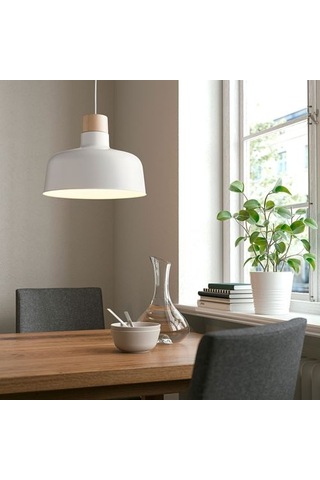 Ikea Bunkeflo Sarkıt Lamba, Beyaz-huş, 36 Cm
