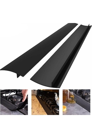 Pazly Isıya Dayanıklı Soba Boşluk Kapağı Mutfak Contaları Dolgusu 25inch Siyah